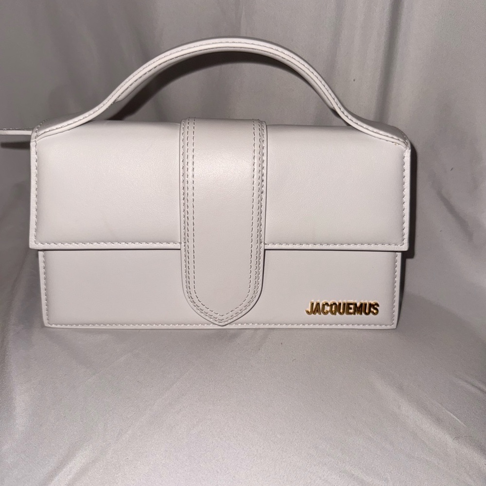 Jacquemus Le Chiquito Long Bag – White Leather with Gold Hardware